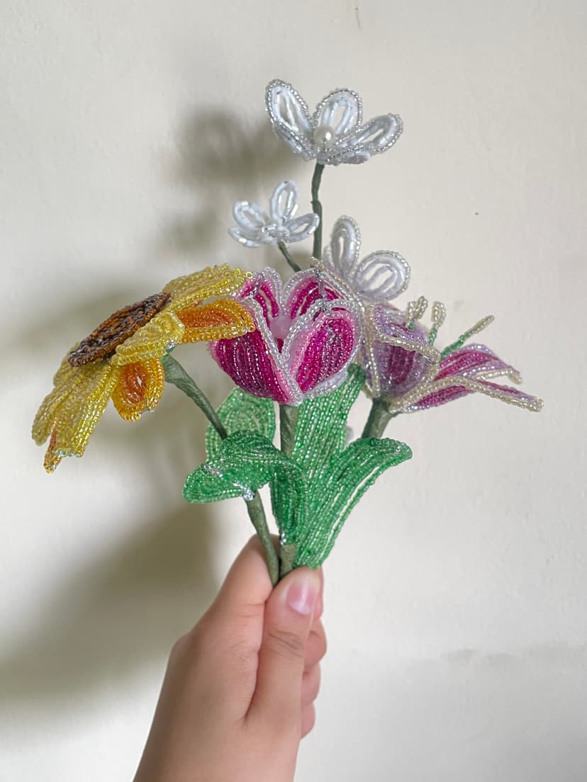 Beaded flowers